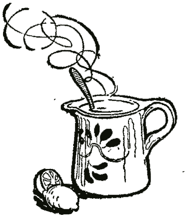 Steam curling from a patterned jug